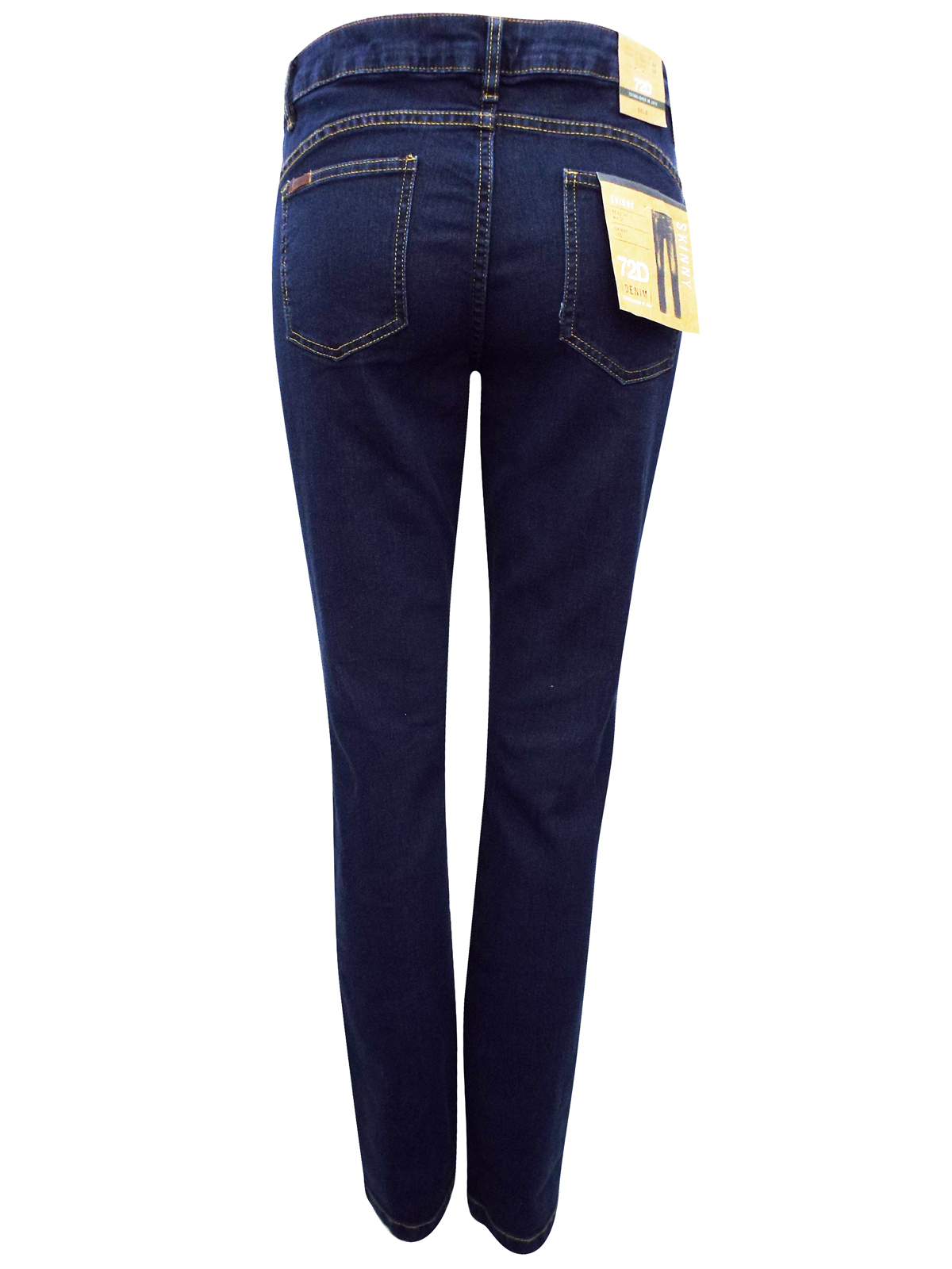 OVS - - OVS INDIGO Cotton Rich 5-Pocket Denim Skinny Jeans - Size 8 to 16