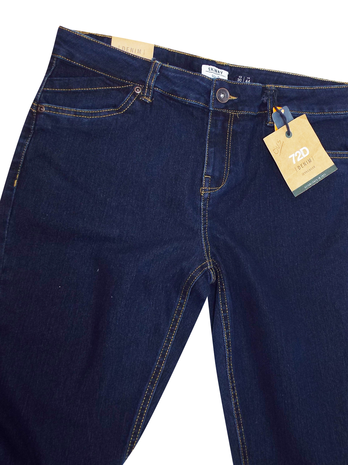 OVS - - OVS INDIGO Cotton Rich 5-Pocket Denim Skinny Jeans - Size 8 to 16