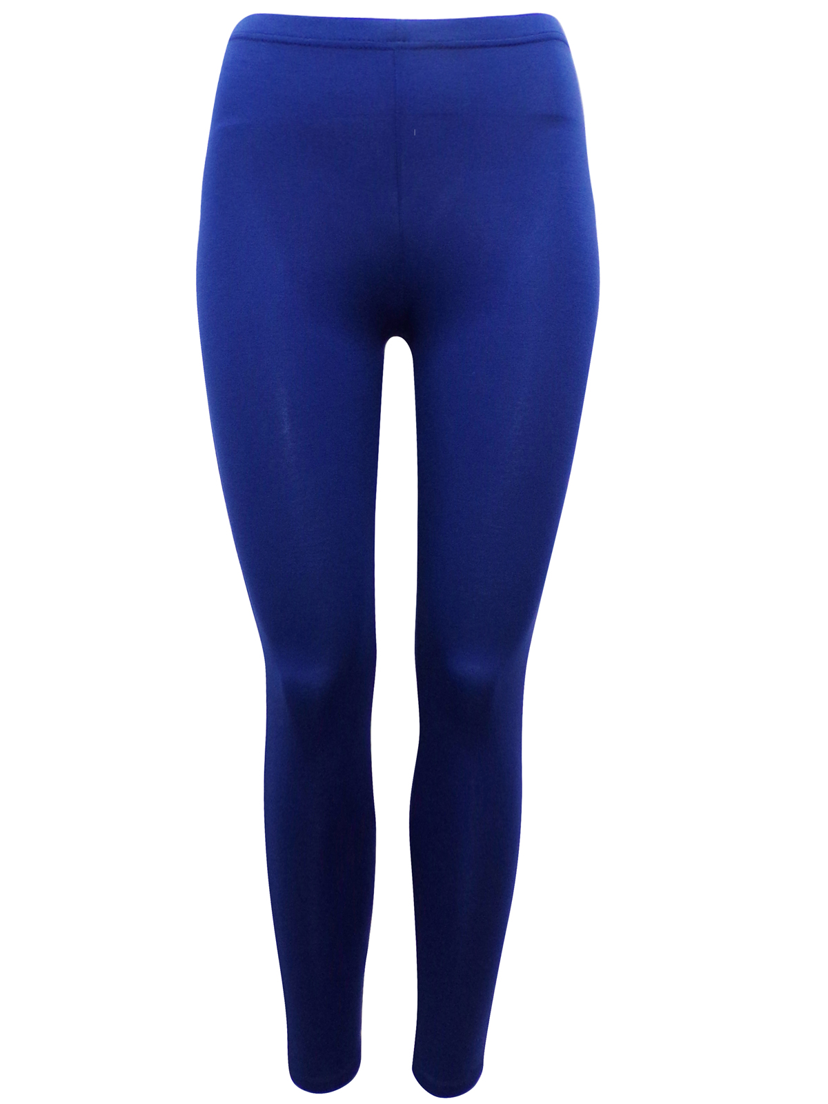 //text.. - - BLUE Full Length Jersey Leggings - Size 10 to 18