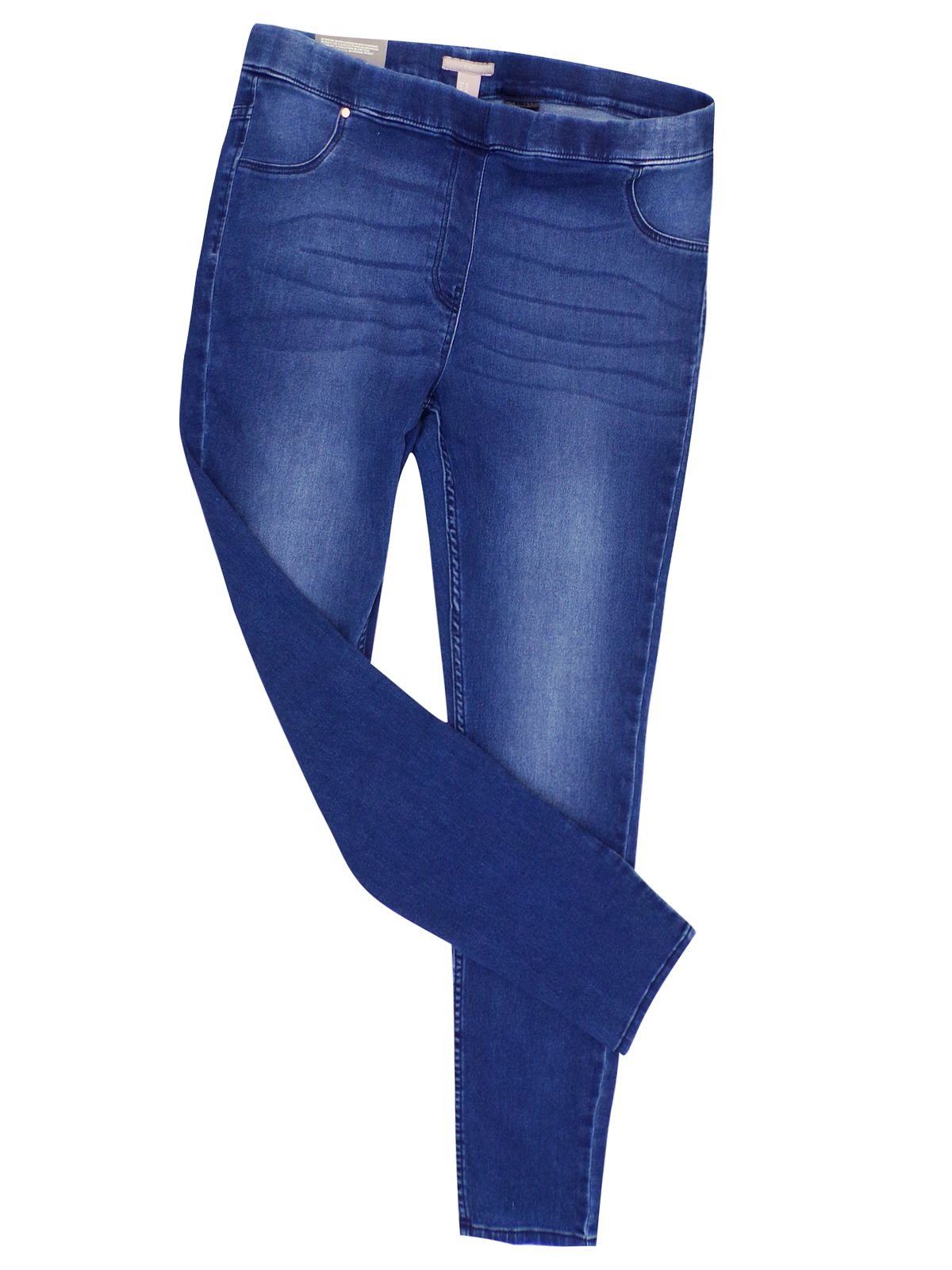 H&M DENIM-BLUE Super Slim Pull On Jeggings - Plus Size 22