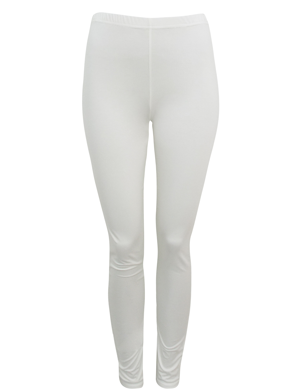//text.. - - CREAM Full Length Jersey Leggings - Size 10 to 20