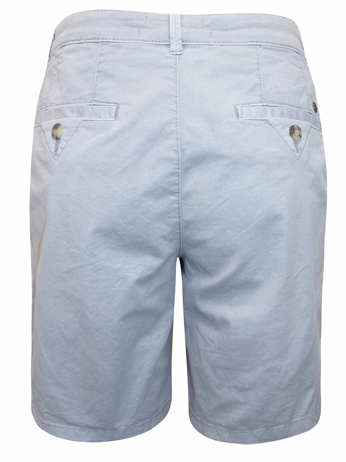 Esprit - - 3Sprit GREY-BLUE Cotton Rich Long Chino Shorts - Size 12 to 14