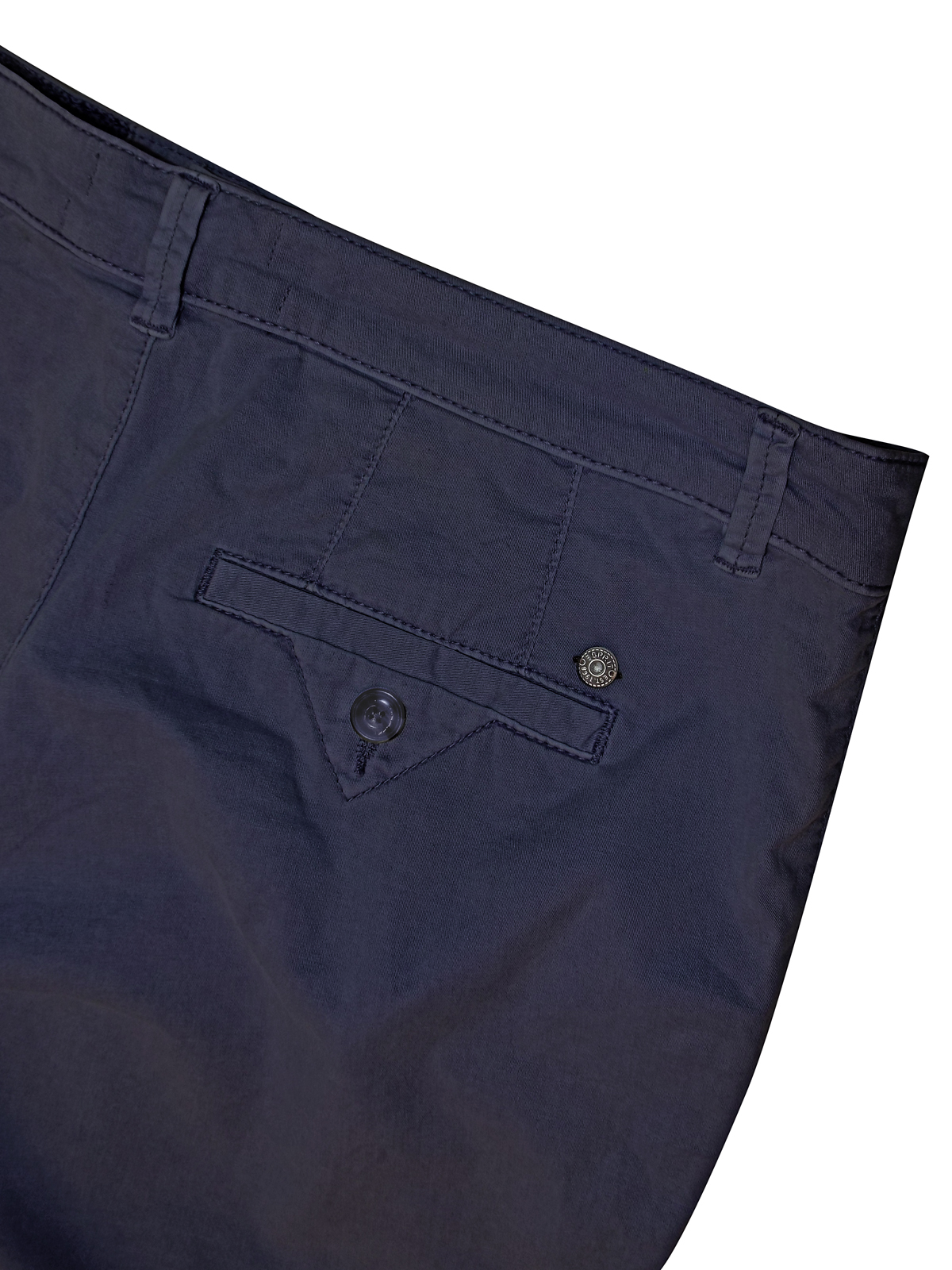 Esprit - - 3Sprit NAVY Cotton Rich Long Chino Shorts - Size 6 to 18