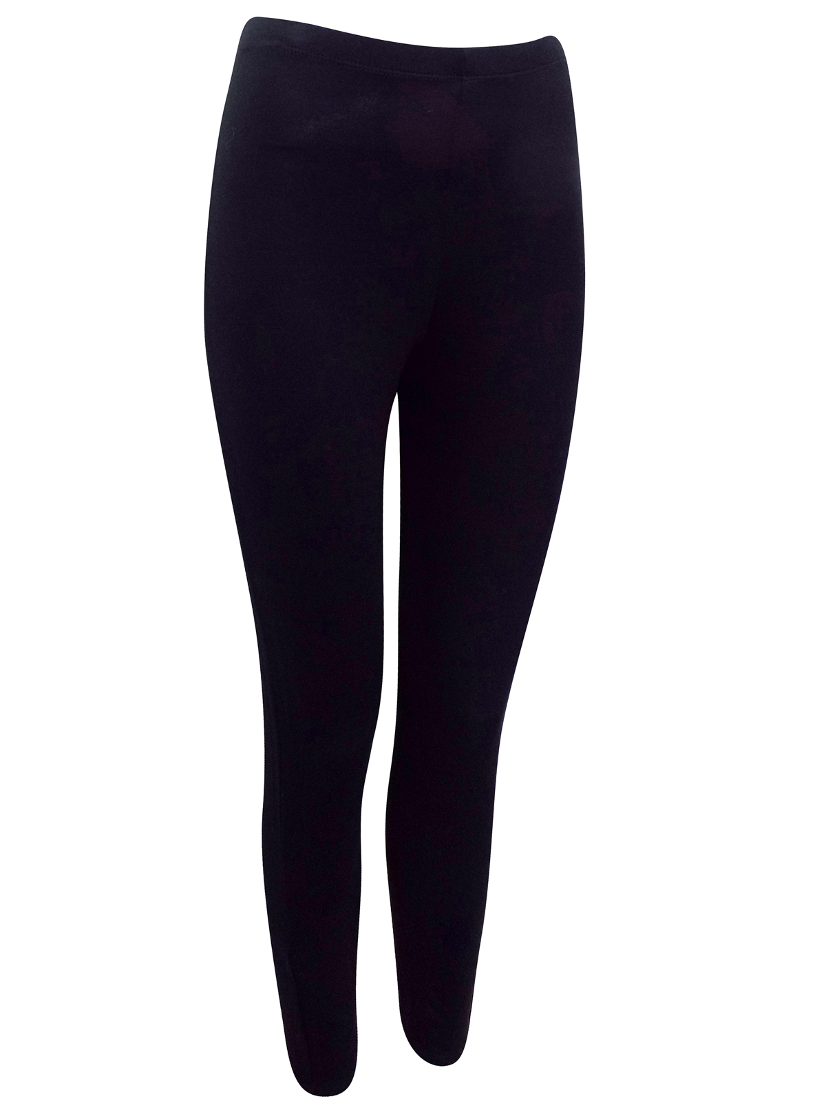 //text.. BLACK Full Length Jersey Leggings Plus Size 14 to 20