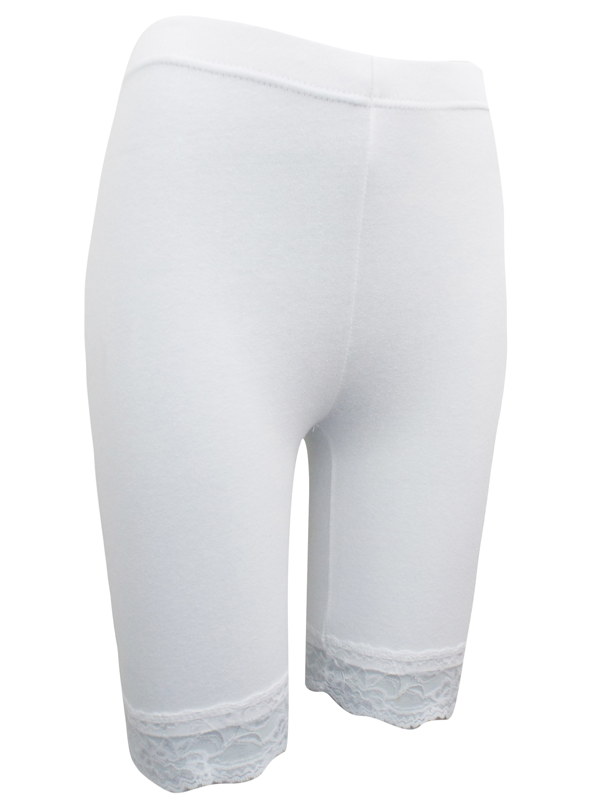 Gill Gill WHITE Lace Trim Legging Shorts Size 8/10 to 24/26