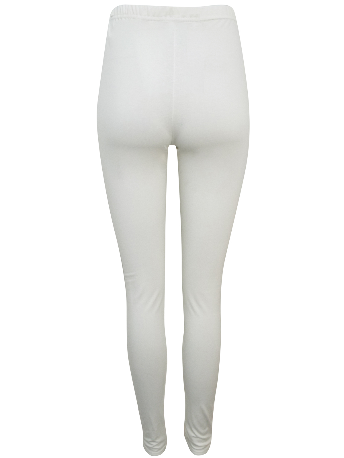 First Avenue WHITE Full Length Jersey Leggings - Size 12 to 20