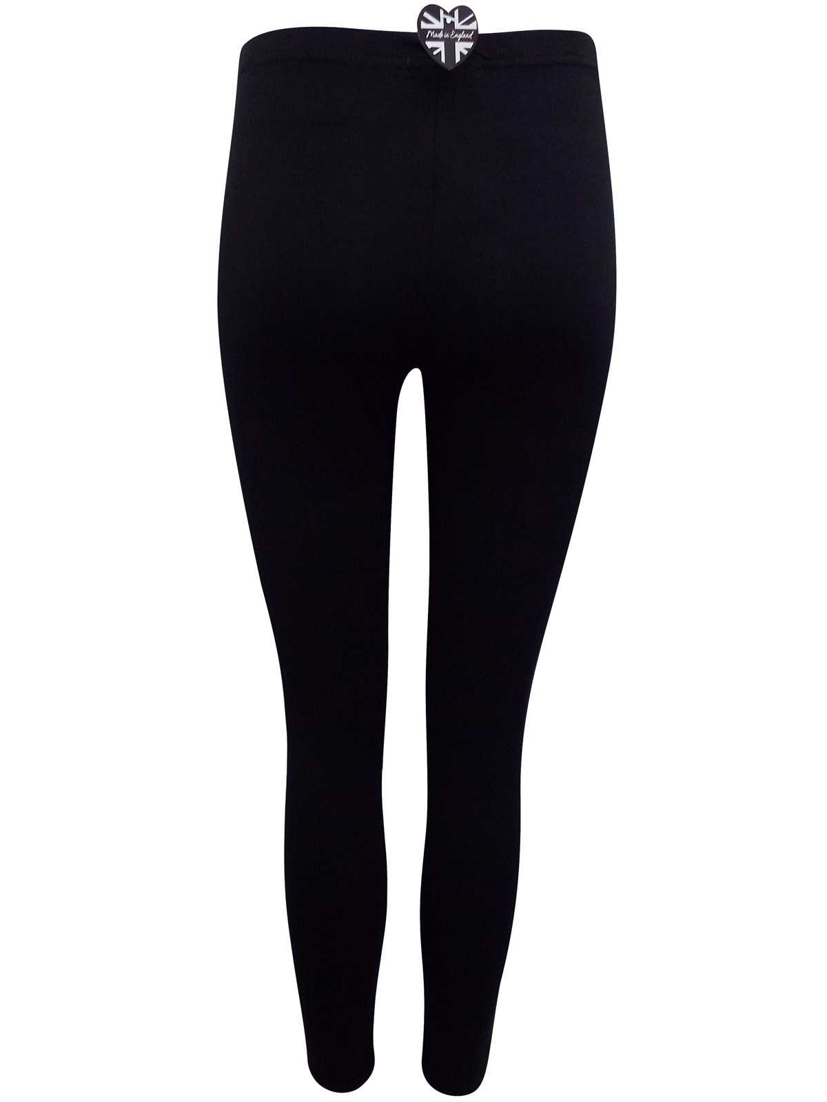 //text.. - - BLACK Stretch Jersey Full Length Leggings - Size 12 to 20