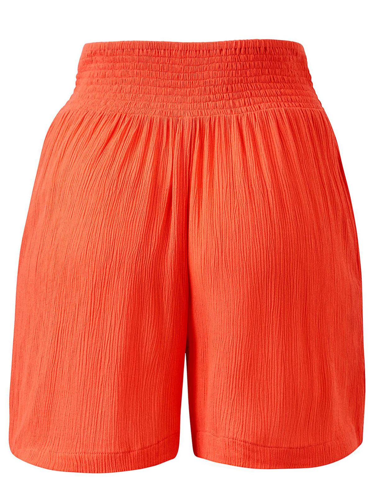 Capsule - - Capsule ORANGE Crinkle Shirred Waist Shorts - Size 10 to 32