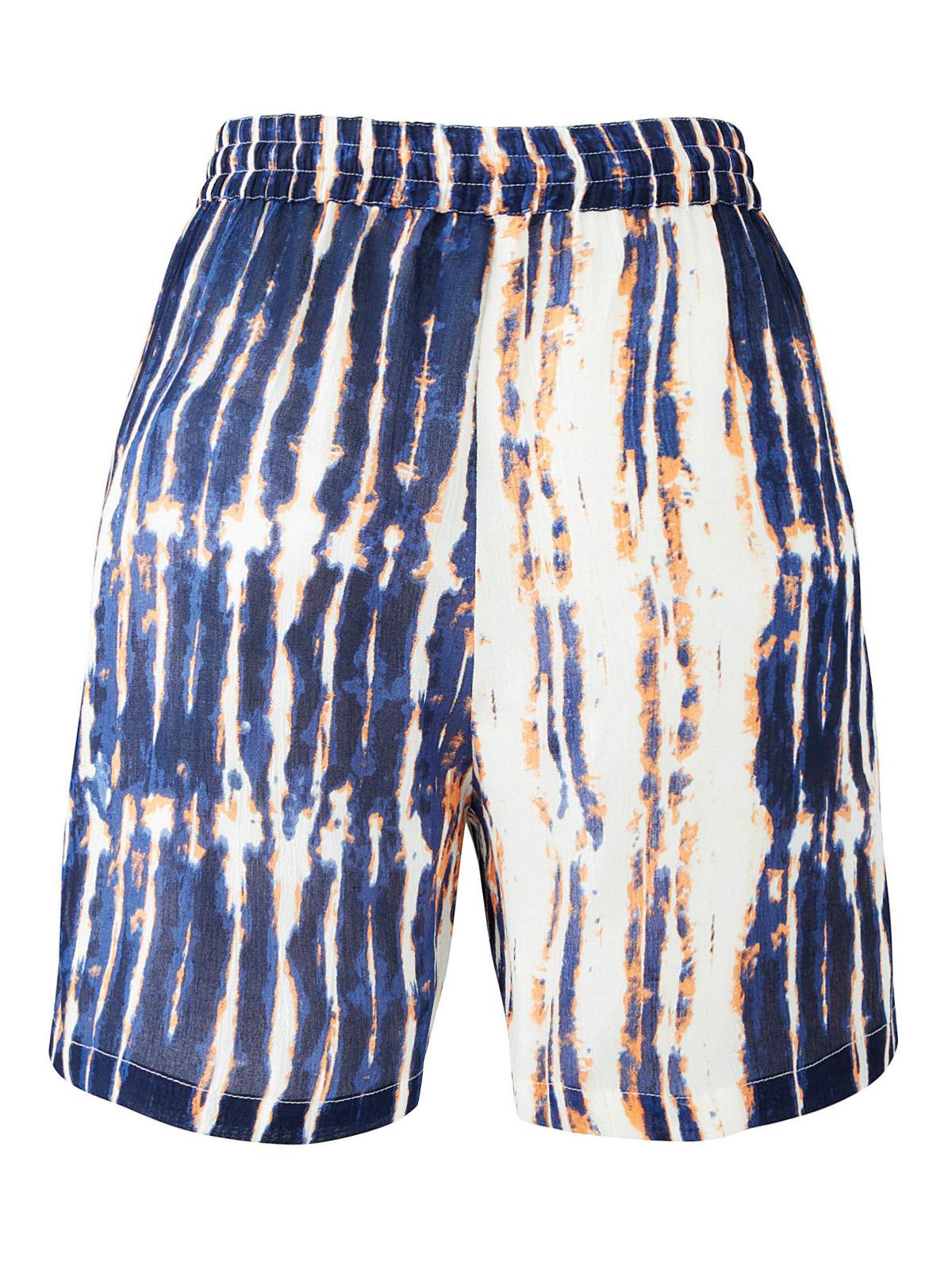 Capsule - - Capsule NAVY Tie Dye Crinkle Drawstring Waist Shorts - Plus ...