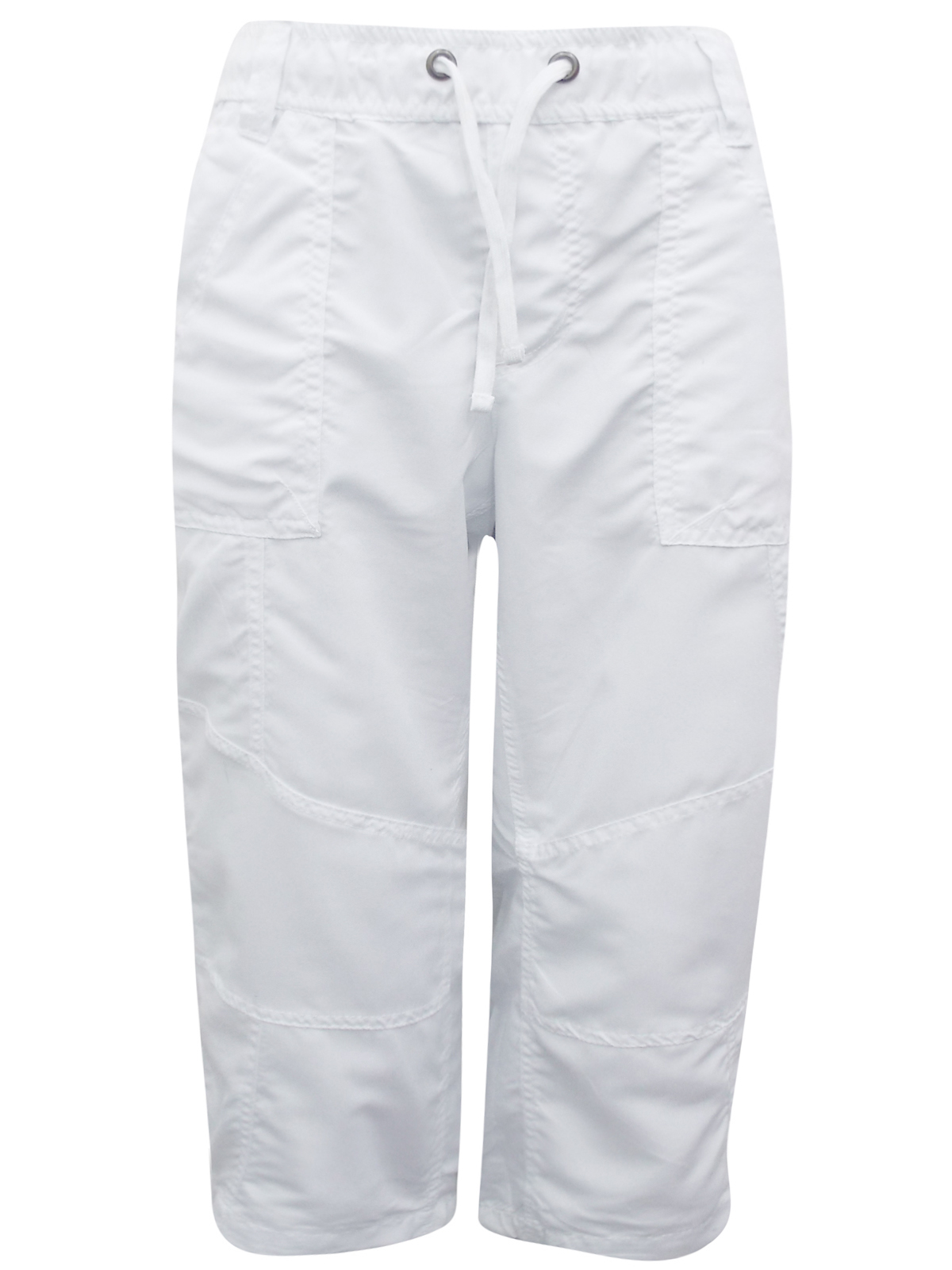 Milla - - Milla WHITE Cropped Cargo Trousers - Size Small to XL