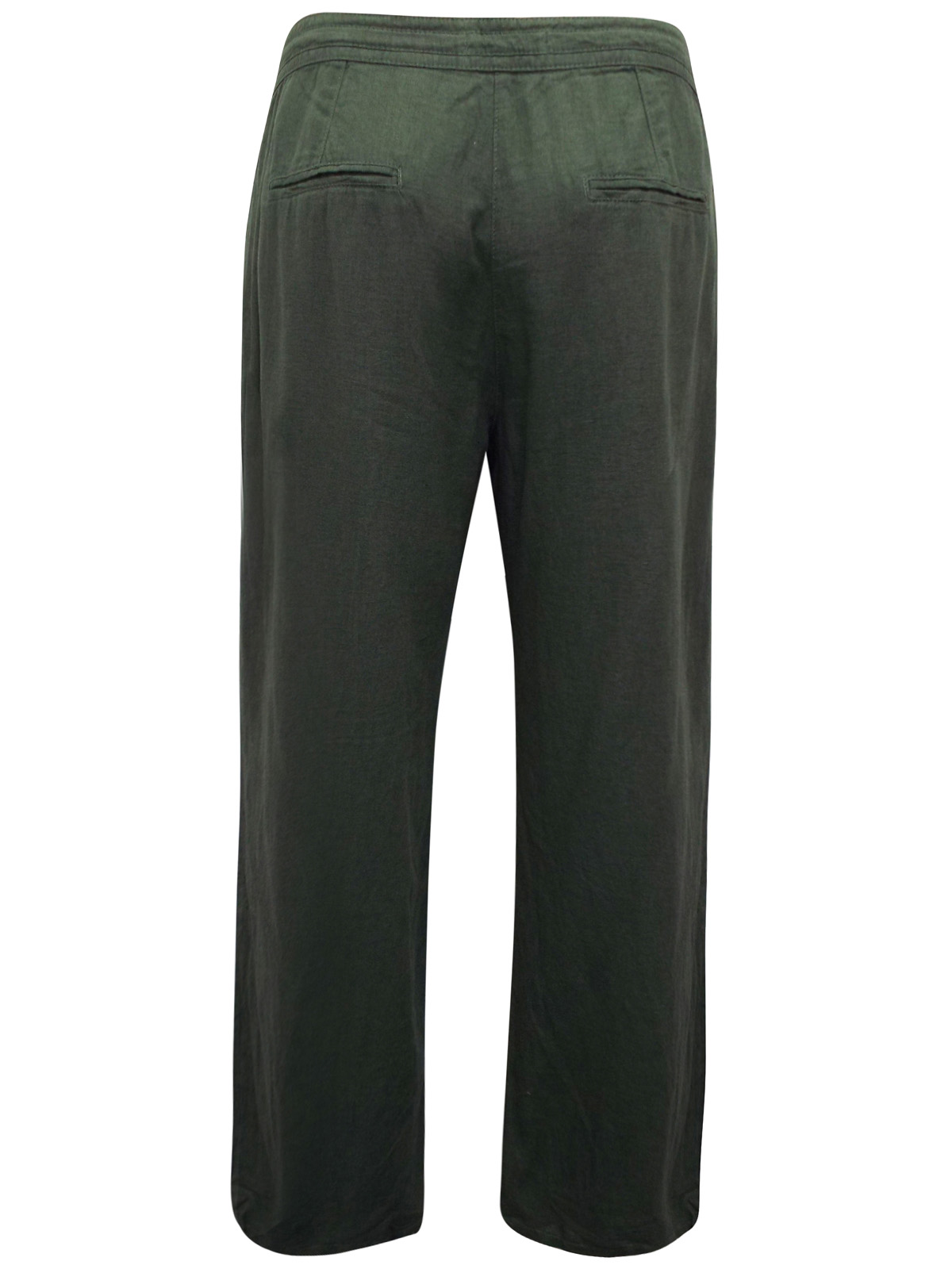 N3XT KHAKI Linen Blend Drawstring Waist Trousers - Plus Size 22 to 34