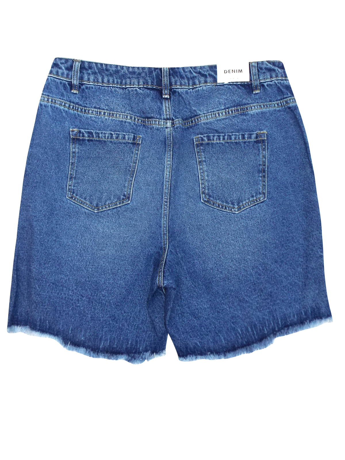 N3w L00k Curve BLUE Cotton Boyfriend Denim Shorts - Plus Size 18 to 26