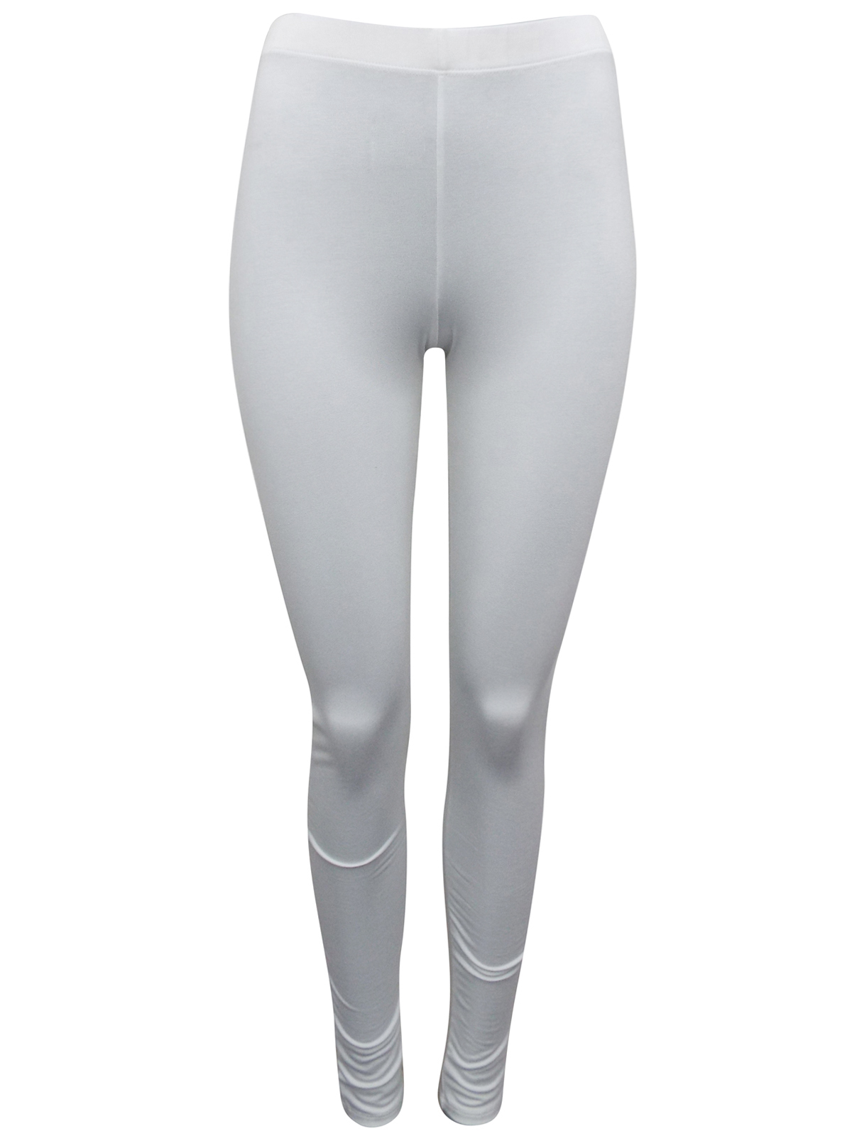 white full length leggings