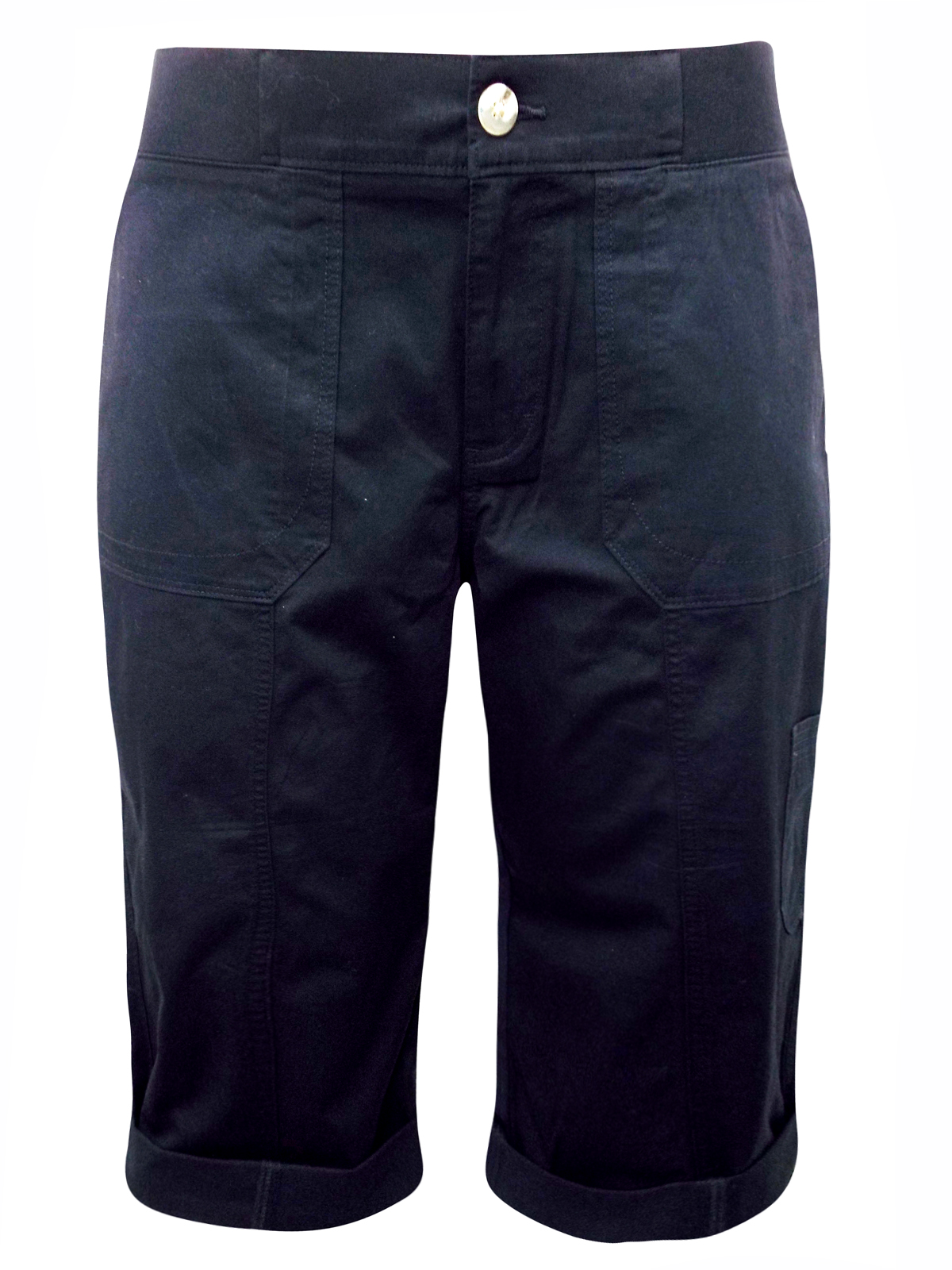 Lee - - Riders by Lee BLACK Cotton Rich Cropped Trousers - Plus Size 20 ...