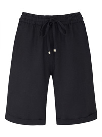 BLACK Petite Linen Blend Easy Care Shorts - Plus Size 14 to 16