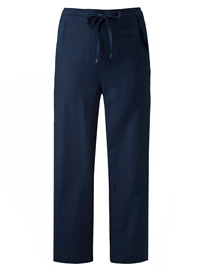 Capsule NAVY Linen Blend Easy Care Trousers - Size 10 to 32
