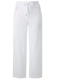 WHITE Linen Blend Easy Care Trousers - Size 10 to 28