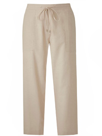 Julipa STONE Linen Blend Drawstring Trousers - Plus Size 12 to 26