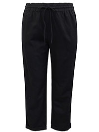 BLACK Easy Care Linen Mix Tapered Trousers - Size 10 to 32
