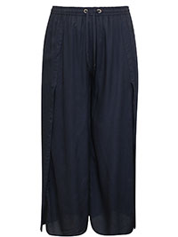 NAVY Split Wrap Trousers - Plus Size 12.14 to 16/18 (M to L)