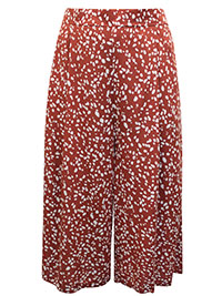 TERRACOTTA Printed Pull On Culottes - Plus Size 22/24
