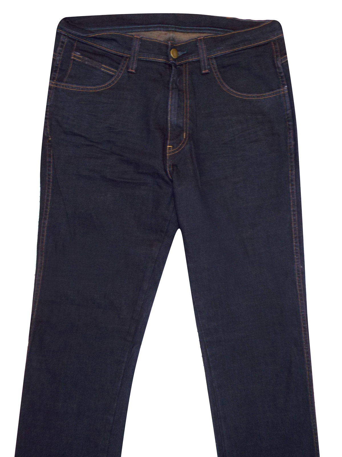 DARK-INDIGO Pure Cotton Straight Fit Denim Jeans - Waist Size 32 ...