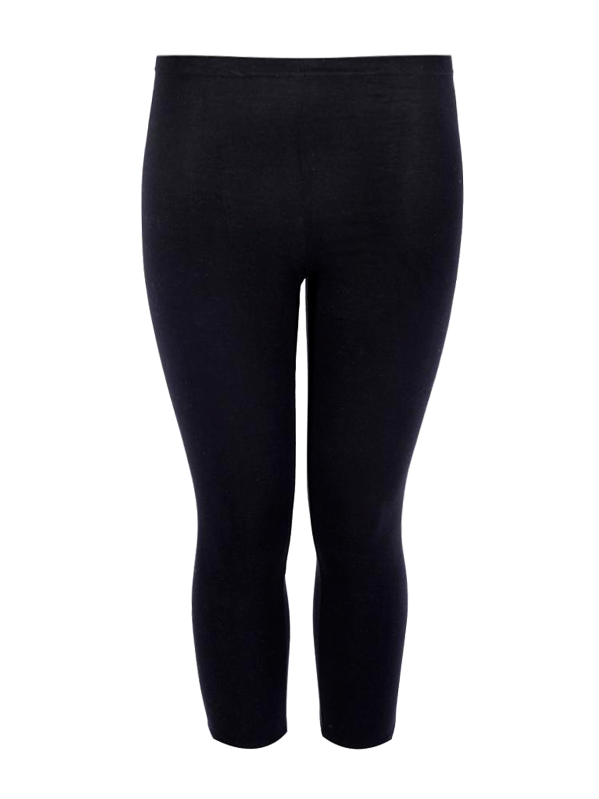 CURVE - - Yours BLACK Cropped Leggings - Plus Size 16 to 28