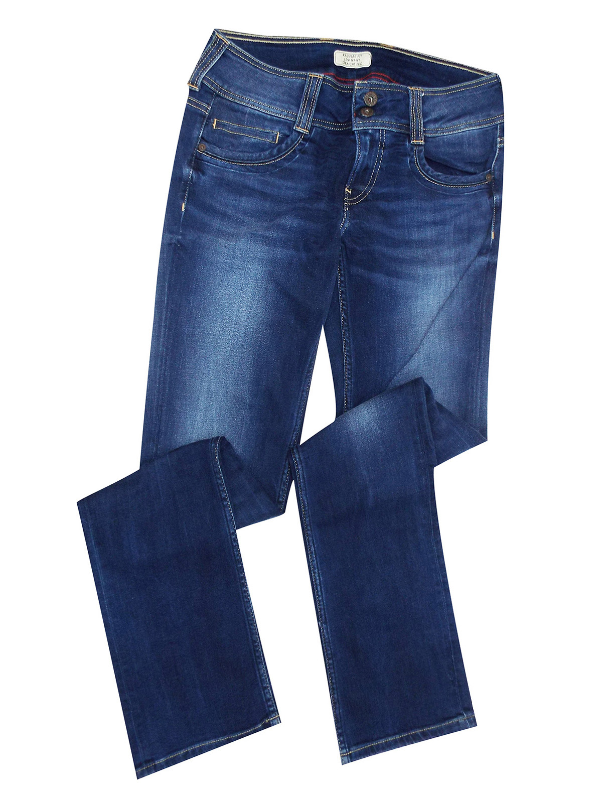 Pepe Jeans - - Pepe Jeans GEN Denim BLUE Mid Waist Straight Fit Jeans ...