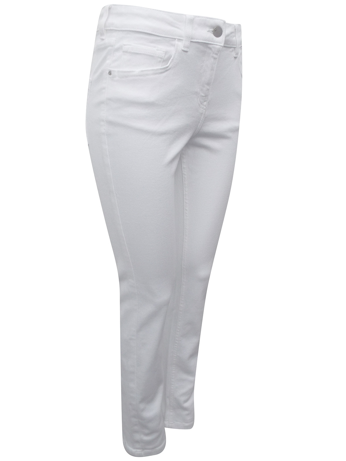 WHITE Mid Rise Slim Fit Cotton Rich Jeans - Size 8 to 26 (Leg 29