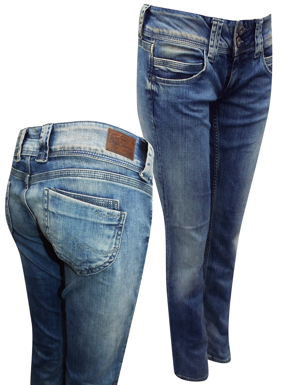 Pepe Jeans - - Pepe Jeans STONE-WASH Venus Low Rise Regular Fit ...