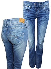 Ex Mistral Ladies Womens Indian Teal Blue Straight TWILL Trousers Jeans 12 14