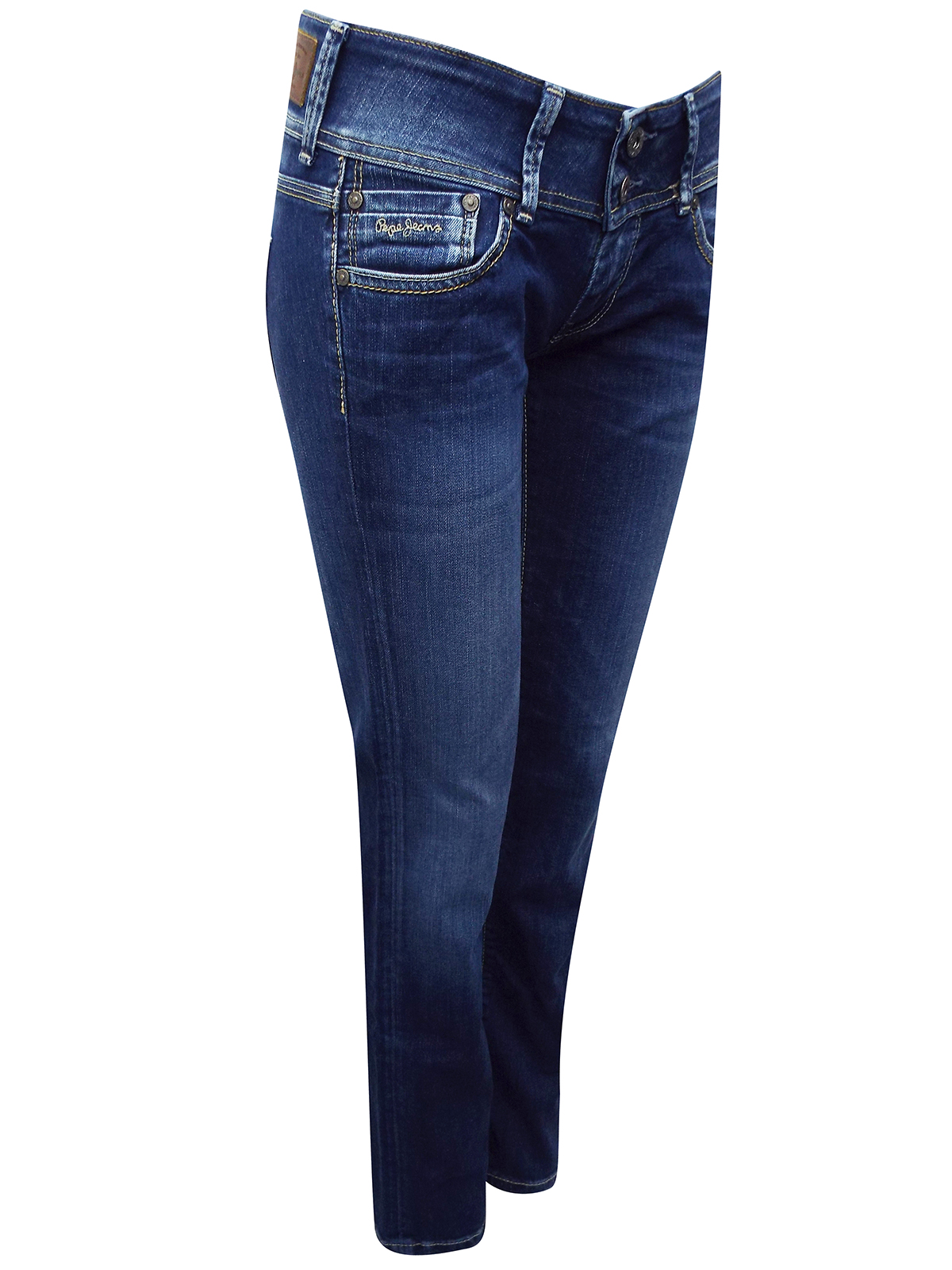 Pepe Jeans - - Pepe Jeans BLUE-DENIM Dita Straight Fit Low Waist Denim ...