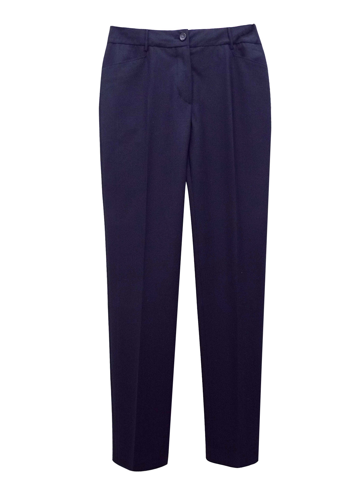 Tailor - - Tailor NAVY Molly Wool Blend Straight Leg Workwear Trousers ...