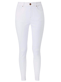 SimplyBe WHITE Regular Chloe Skinny Jeans - Plus Size 14 to 32