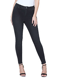 SimplyBe WASHED-BLACK Chloe Skinny Jeans Long Length - Plus Size 12 to 16