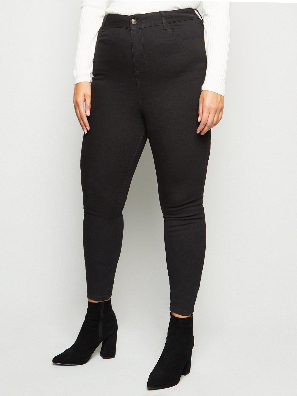 N3W L00K BLACK High Waist Jenna Skinny Jeans - Plus Size 18 to 28