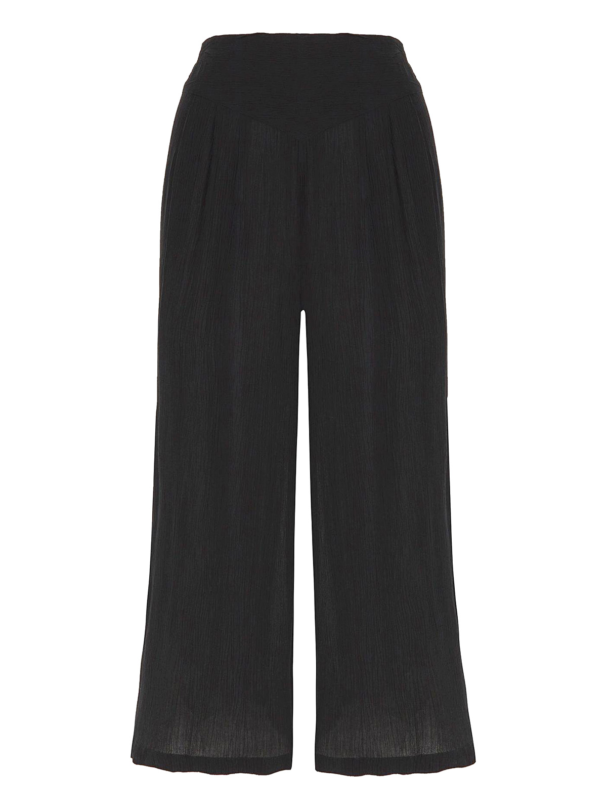 Capsule - - Capsule BLACK Crinkle Yoke Detail Culottes - Size 10 to 32