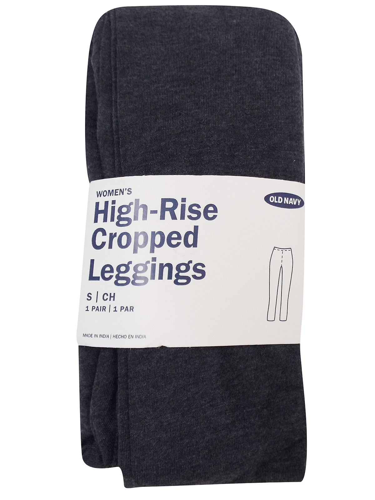 High Waisted Cropped Lattice-Hem Leggings for Women, Old Navy