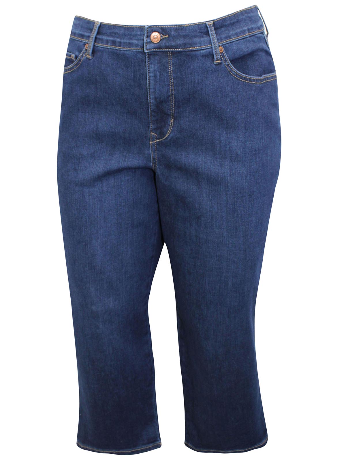 Gloria Vanderbilt DARK-DENIM Rail Straight Leg Roll Cuff Capris - Plus ...