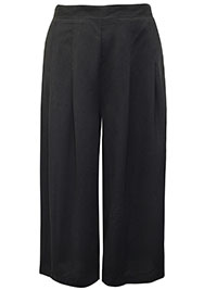 Capsule BLACK Cropped Culotte Trousers - Plus Size 24 to 28