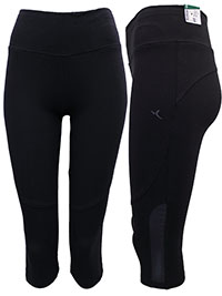 BLACK Slim Fit Cropped Leggings - Size 6 to 20/22 (XS to 3X)
