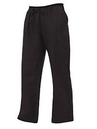 BLACK Linen Blend Straight Leg Trousers - Plus Size 20 to 28