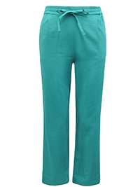 L.E. TURQUOISE Linen Blend Janet Trousers - Size 10 to 22
