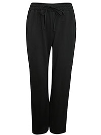 BLACK Pull On Drawstring Waist Joggers - Size 10