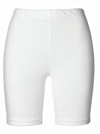 WHITE Legging Shorts - Plus Size 14/16 to 22/24 (M to XL)