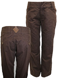 BROWN Pure Cotton Classic Fit Trousers - Size 12