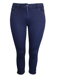 NAVY Susie Slim Leg Denim Cropped Jeans - Size 10 to 24 (Inside Leg 25in)