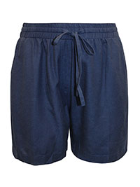 NAVY Linen Blend Shorts - Size 10 to 32