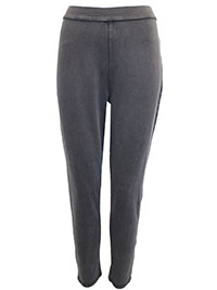 CHARCOAL Cotton Rich Pull On Stretch Jeggings - Size 6 to 14